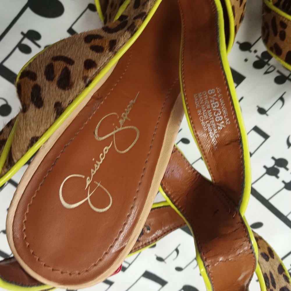 **SOLD**Jessica Simpson Leopard High Heeled Shoes - Picture 5 of 8